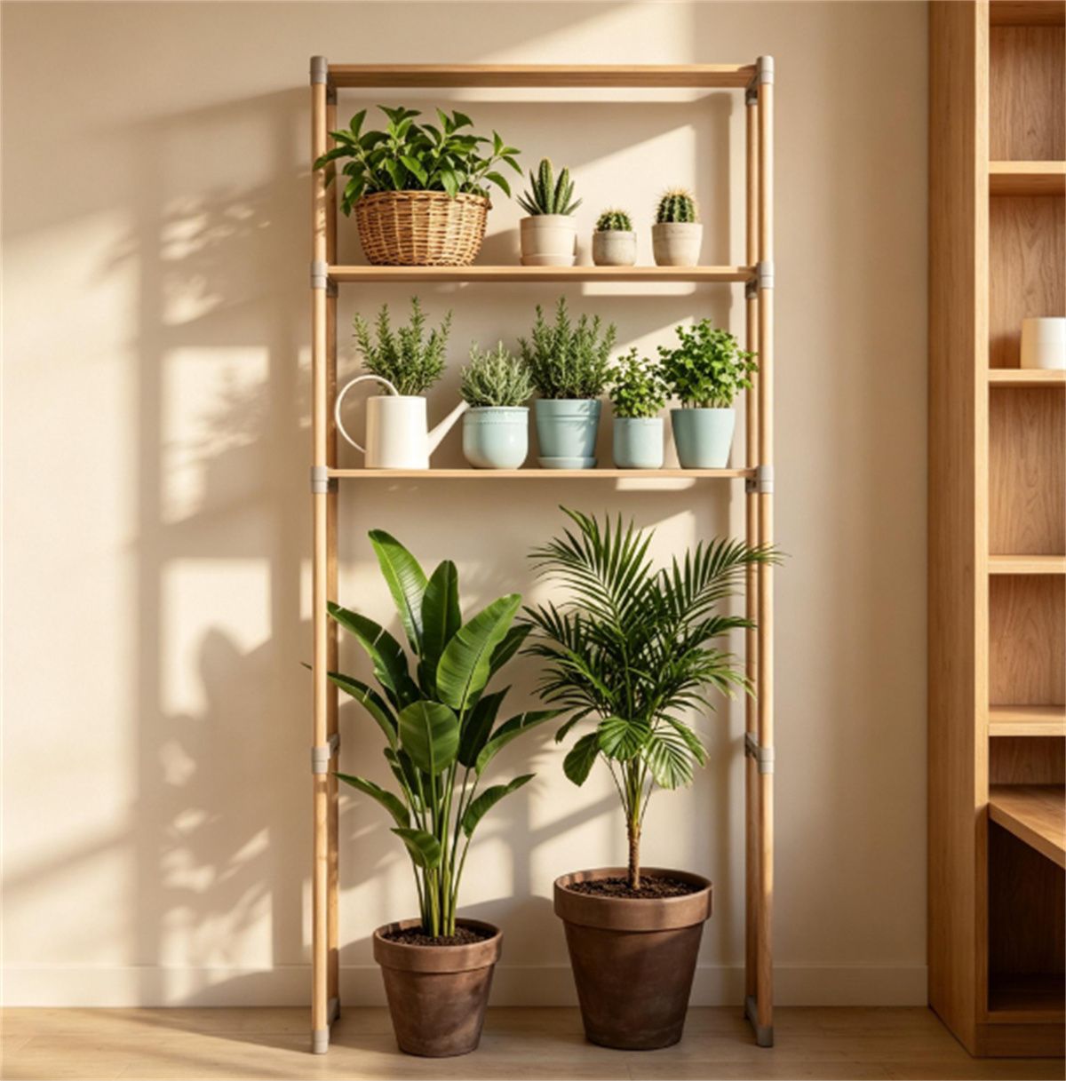 3-Tier Over Toilet Storage Shelf in Solid Pine Wood