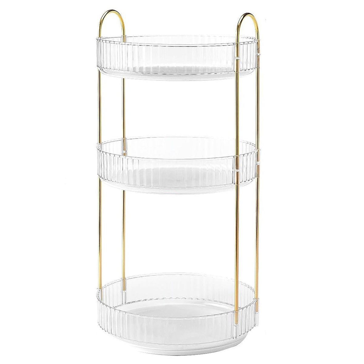 Three-Tier Rotating Makeup and Perfume Organizer