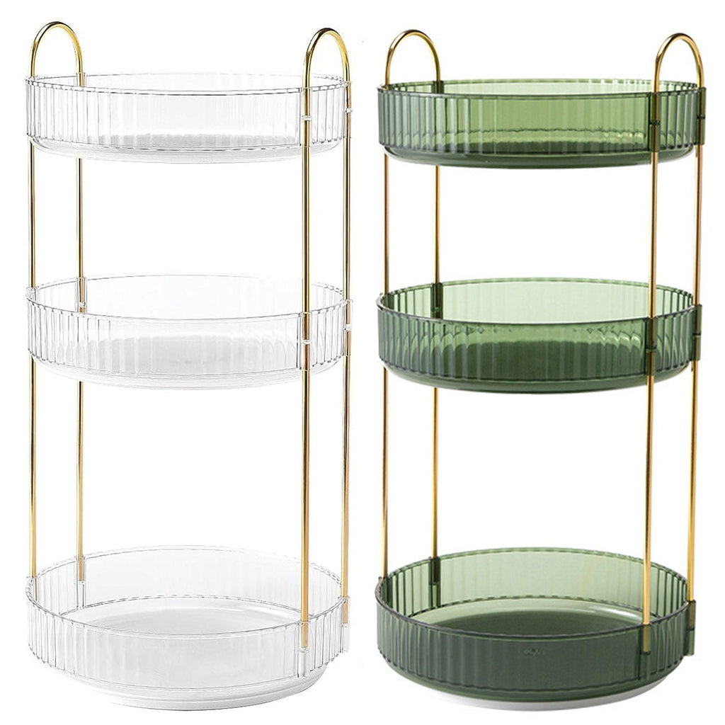 Three-Tier Rotating Makeup and Perfume Organizer