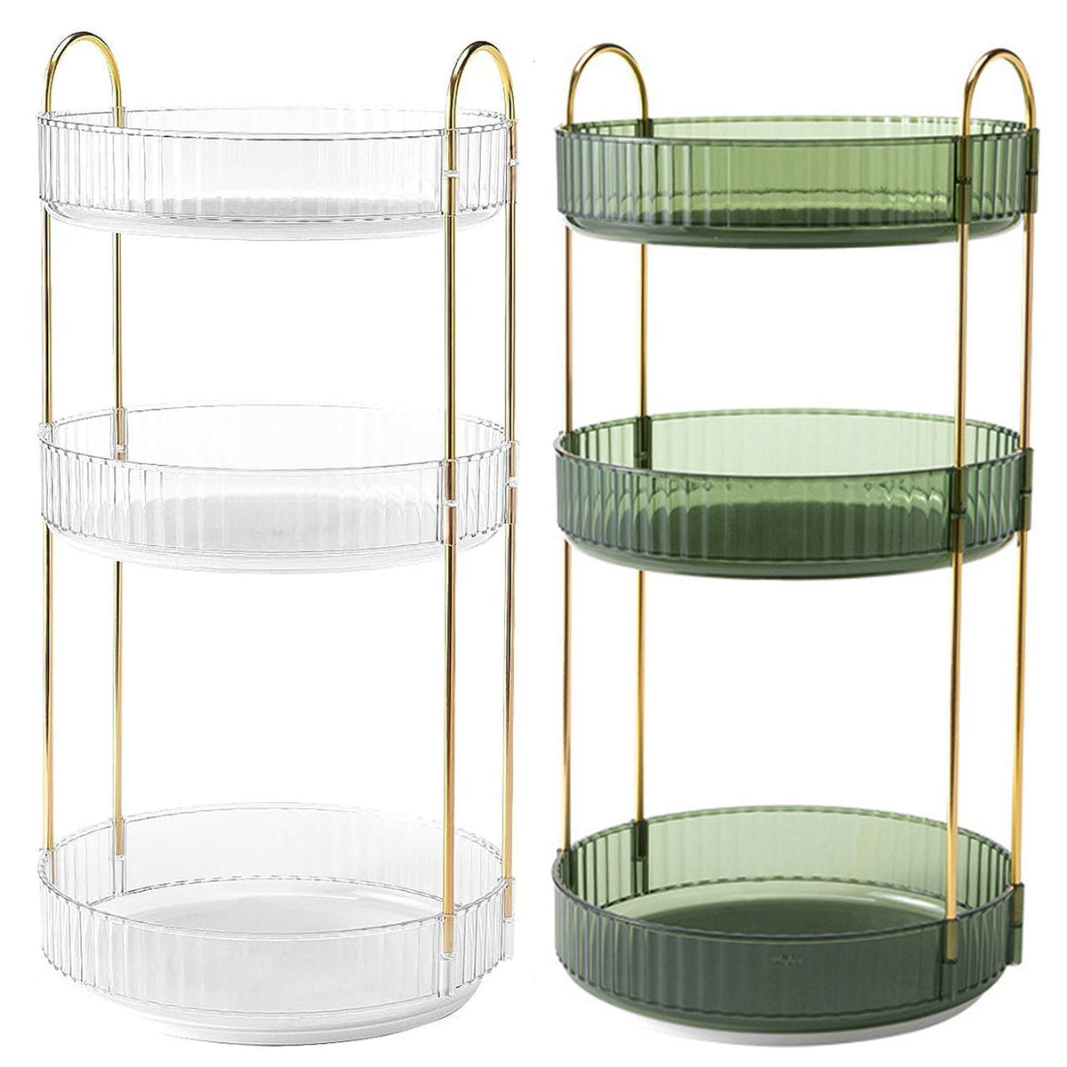 Three-Tier Rotating Makeup and Perfume Organizer