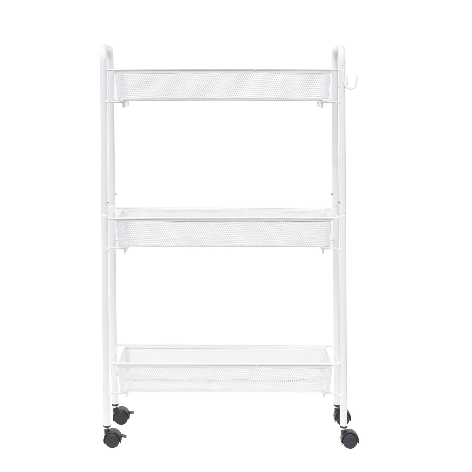 Organize Your Bathroom with This Slim 3-Tier Rolling Cart