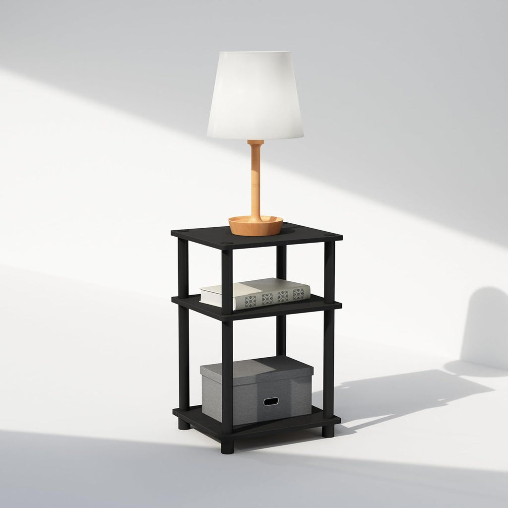 3-Tier Turn-N-Tube Open Storage Nightstand for Bedroom Organization