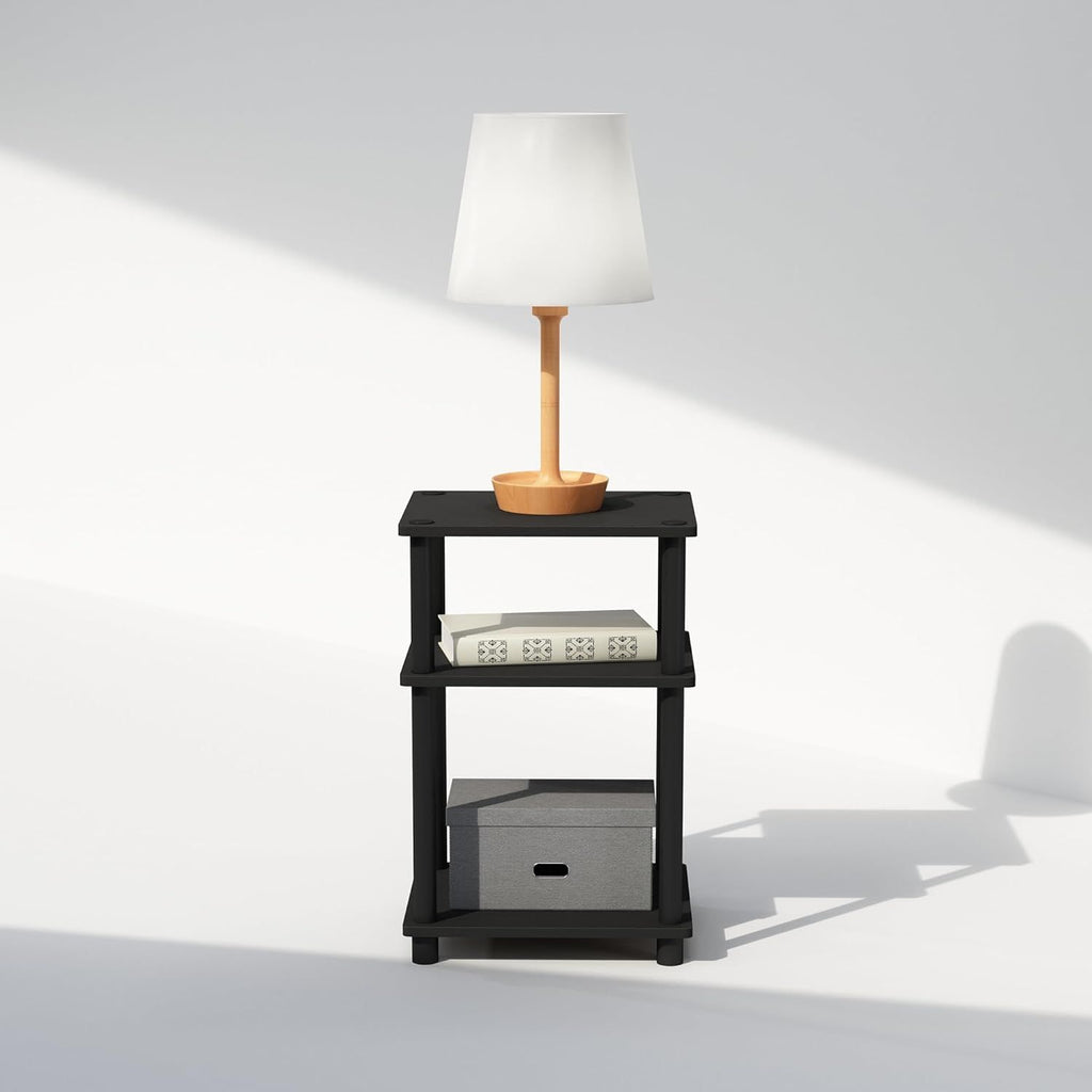 3-Tier Turn-N-Tube Open Storage Nightstand for Bedroom Organization