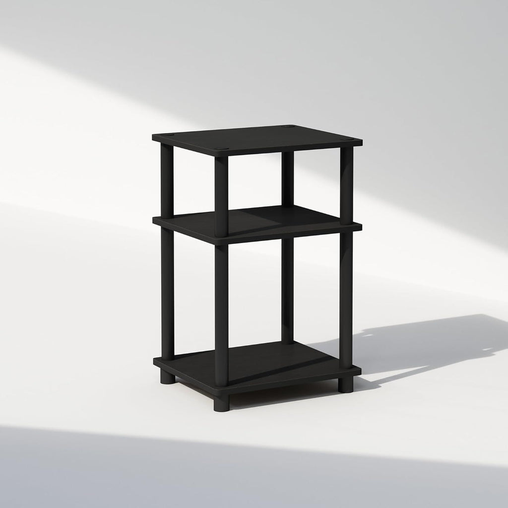 3-Tier Turn-N-Tube Open Storage Nightstand for Bedroom Organization