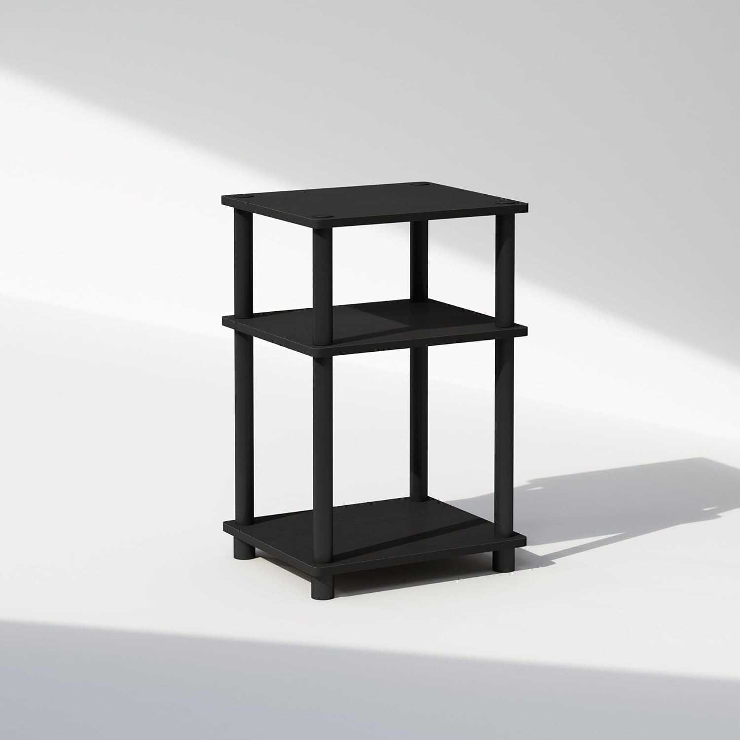 3-Tier Turn-N-Tube Open Storage Nightstand for Bedroom Organization