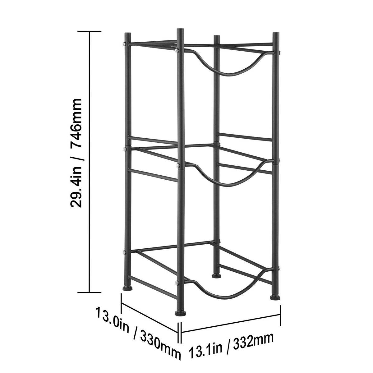 Vertical Water Jug Rack with Detachable Tiers