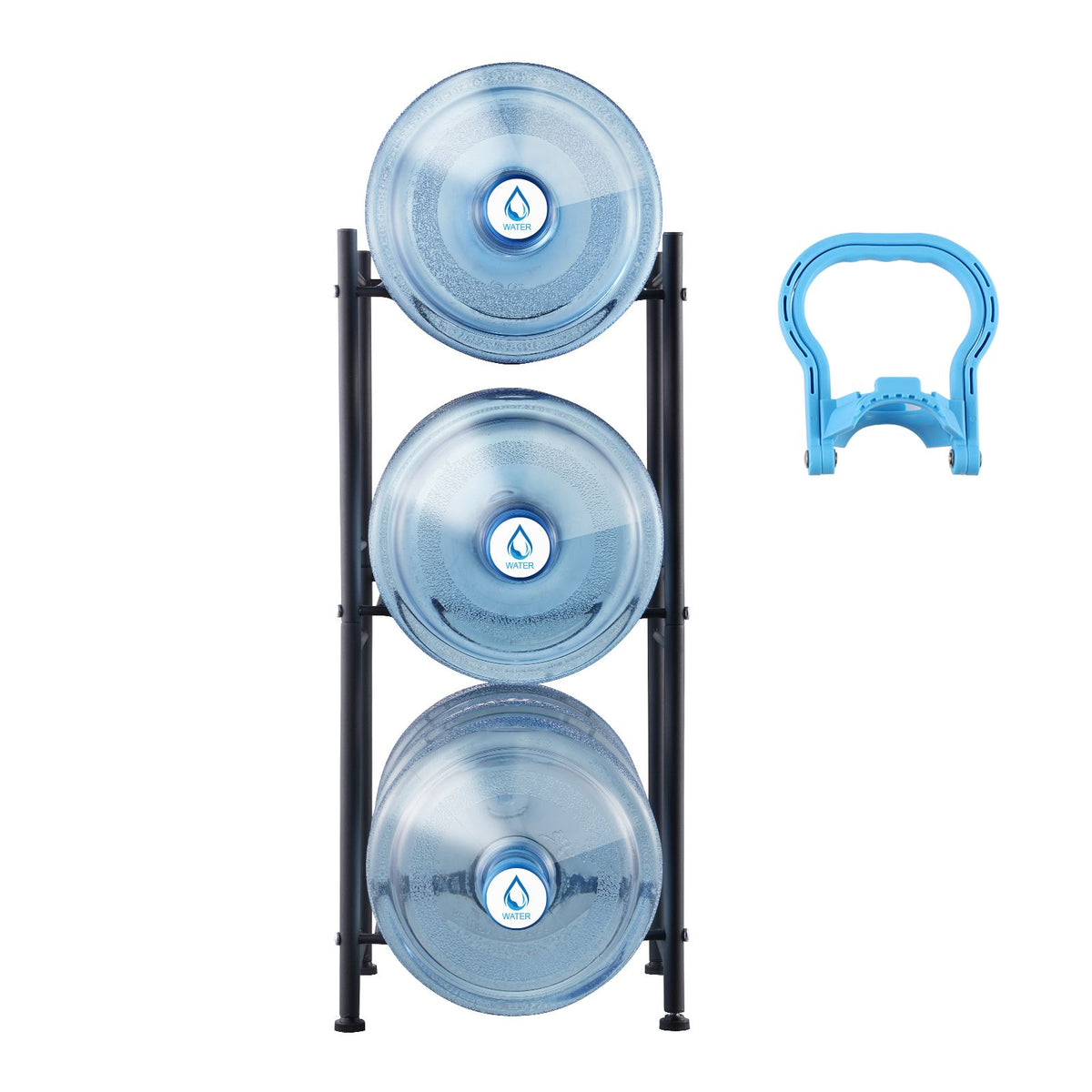 Vertical Water Jug Rack with Detachable Tiers