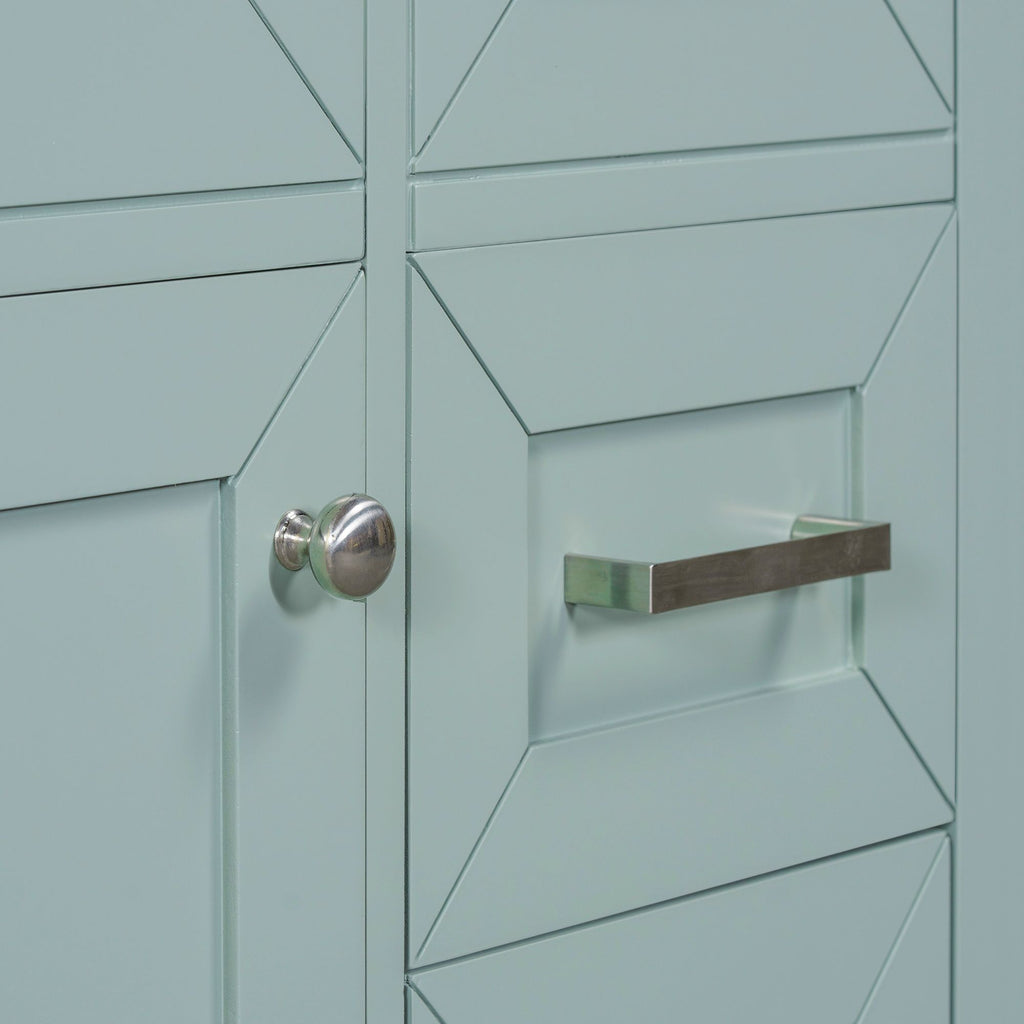 30- Green Bathroom Vanity with Sink and Storage