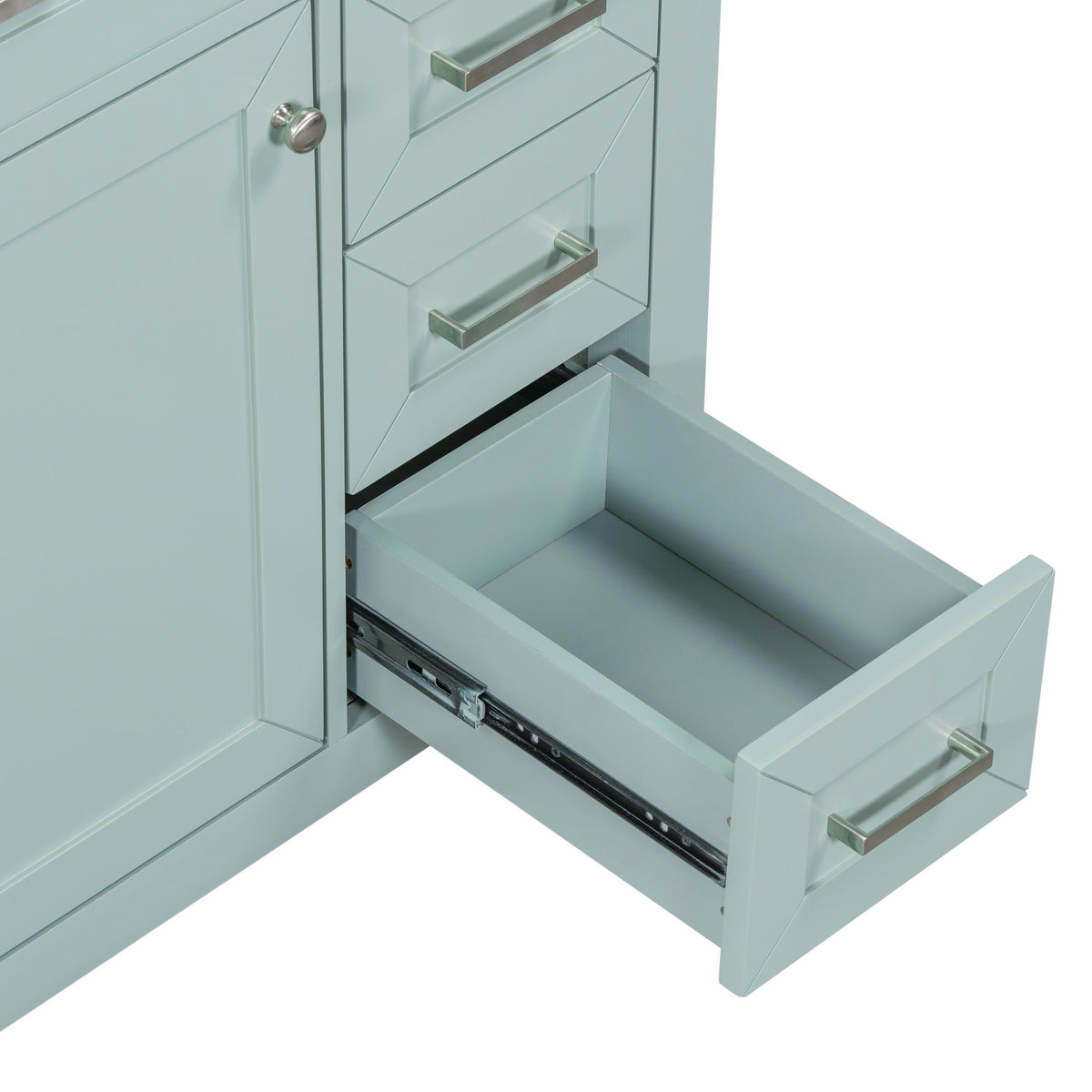 30- Green Bathroom Vanity with Sink and Storage
