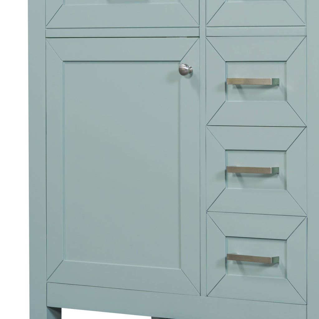 30- Green Bathroom Vanity with Sink and Storage