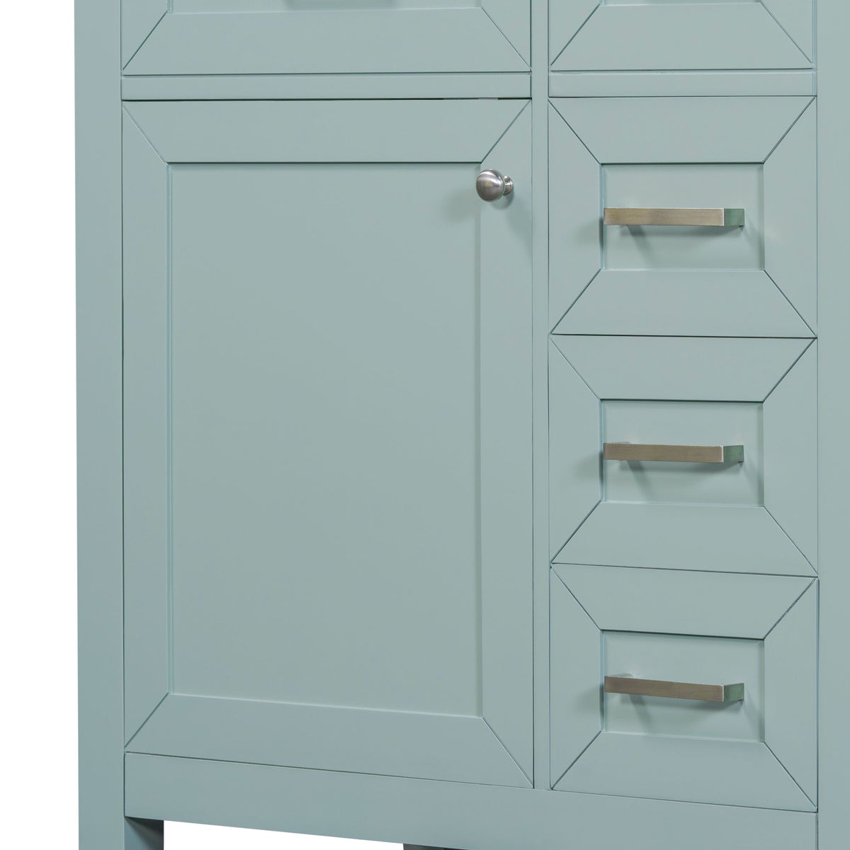 30- Green Bathroom Vanity with Sink and Storage