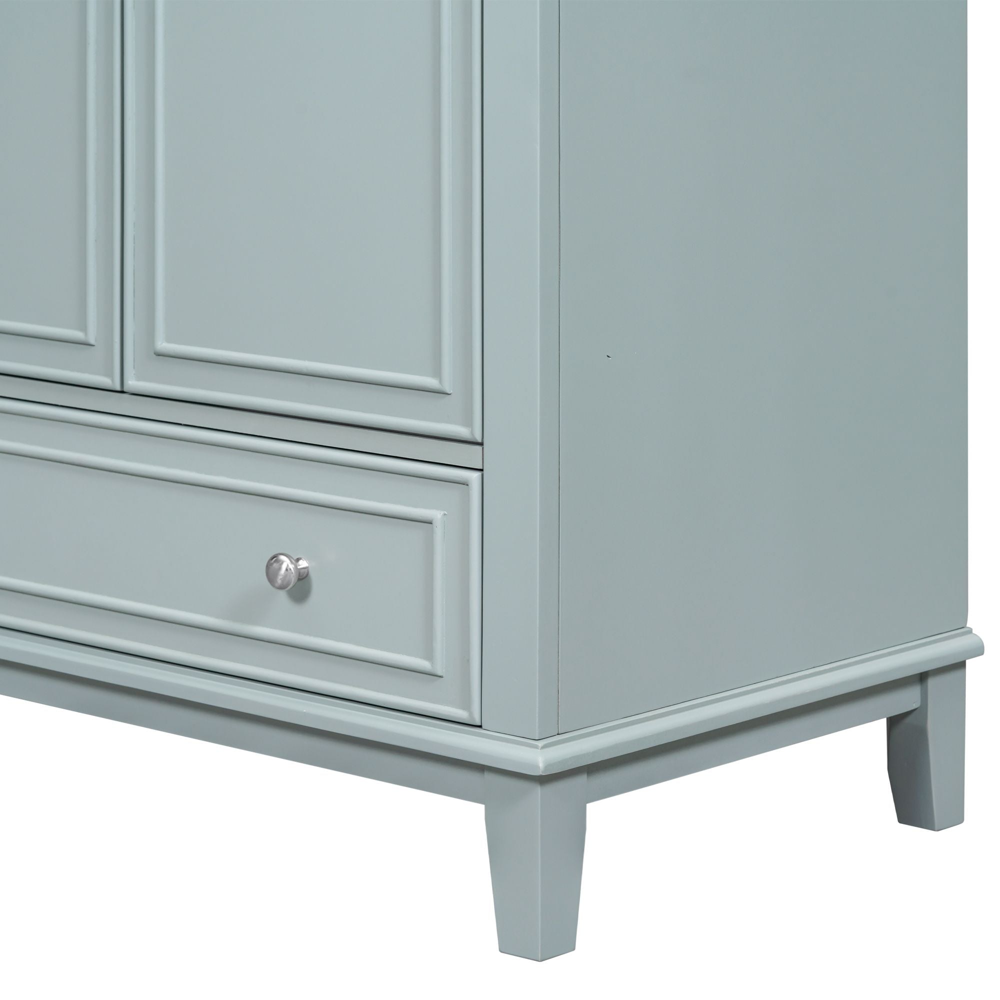 Green Bathroom Vanity with Sink and Storage