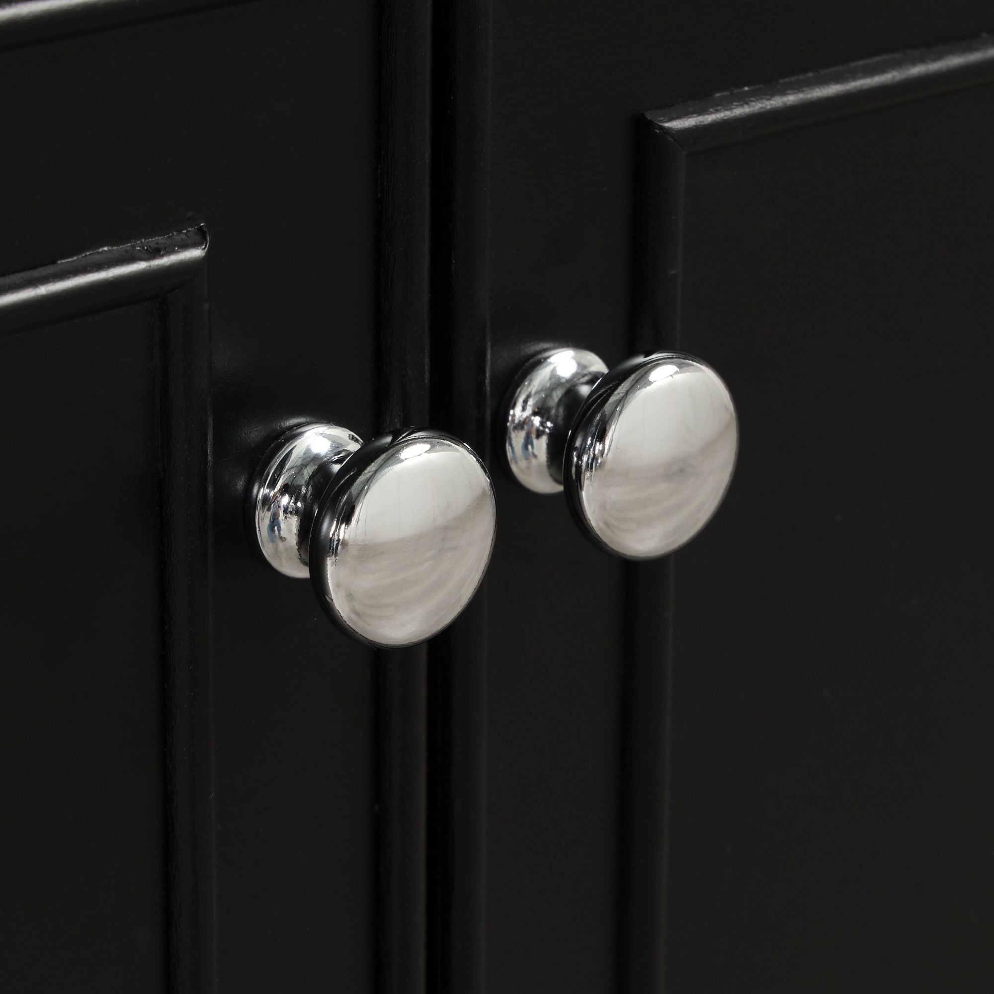 Bathroom Vanity with Sink Combo - Multi-Functional Storage Cabinet, Solid Wood & MDF, Black