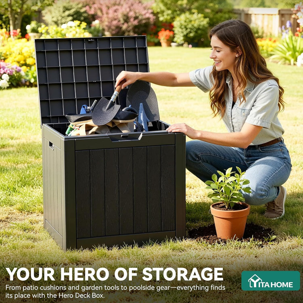 Versatile 30-Gallon Deck Box for Indoor and Outdoor Storage