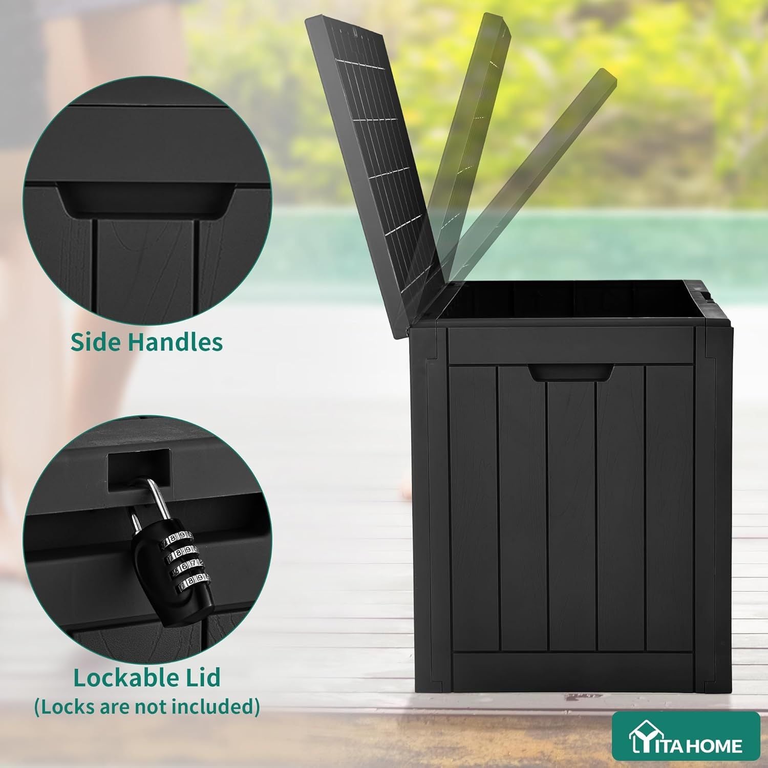 Versatile 30-Gallon Deck Box for Indoor and Outdoor Storage