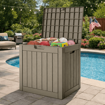 Portable Lockable Outdoor Storage Box for Patio and Garden