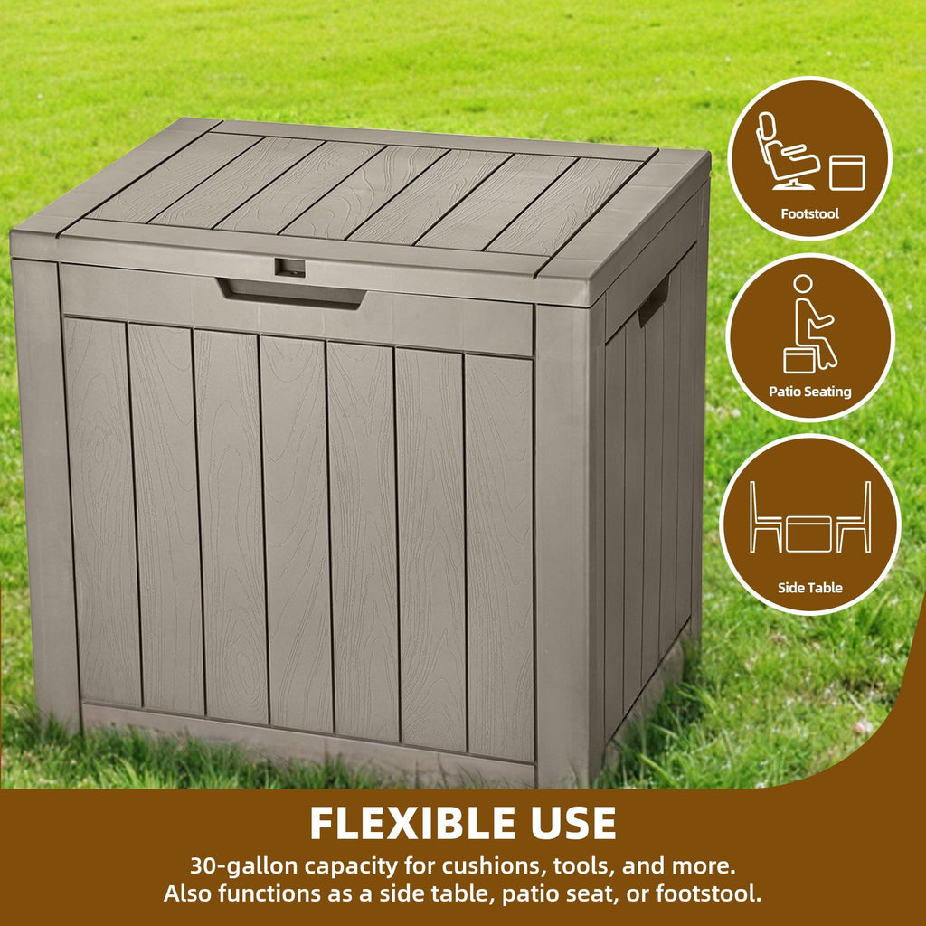Portable Lockable Outdoor Storage Box for Patio and Garden
