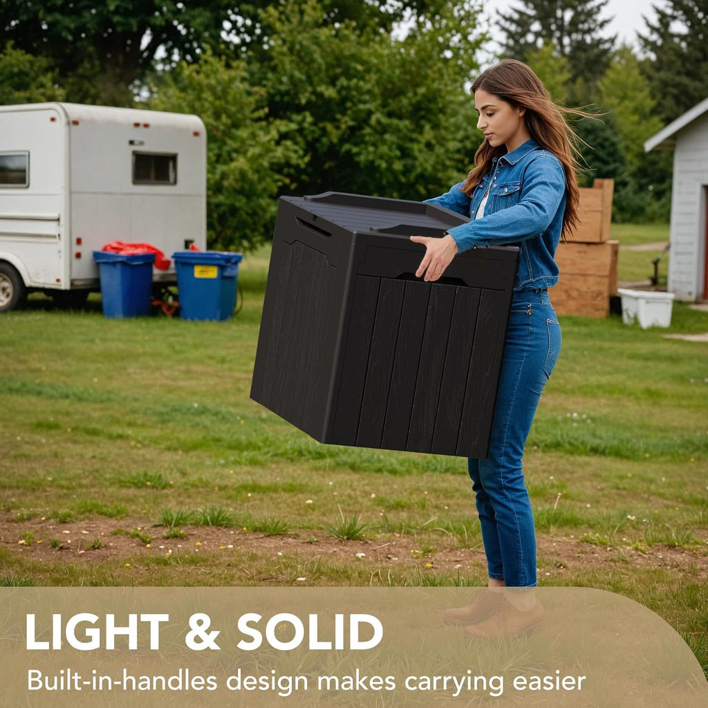 Lockable Outdoor Deck Box for Patio Cushions and Pool Gear