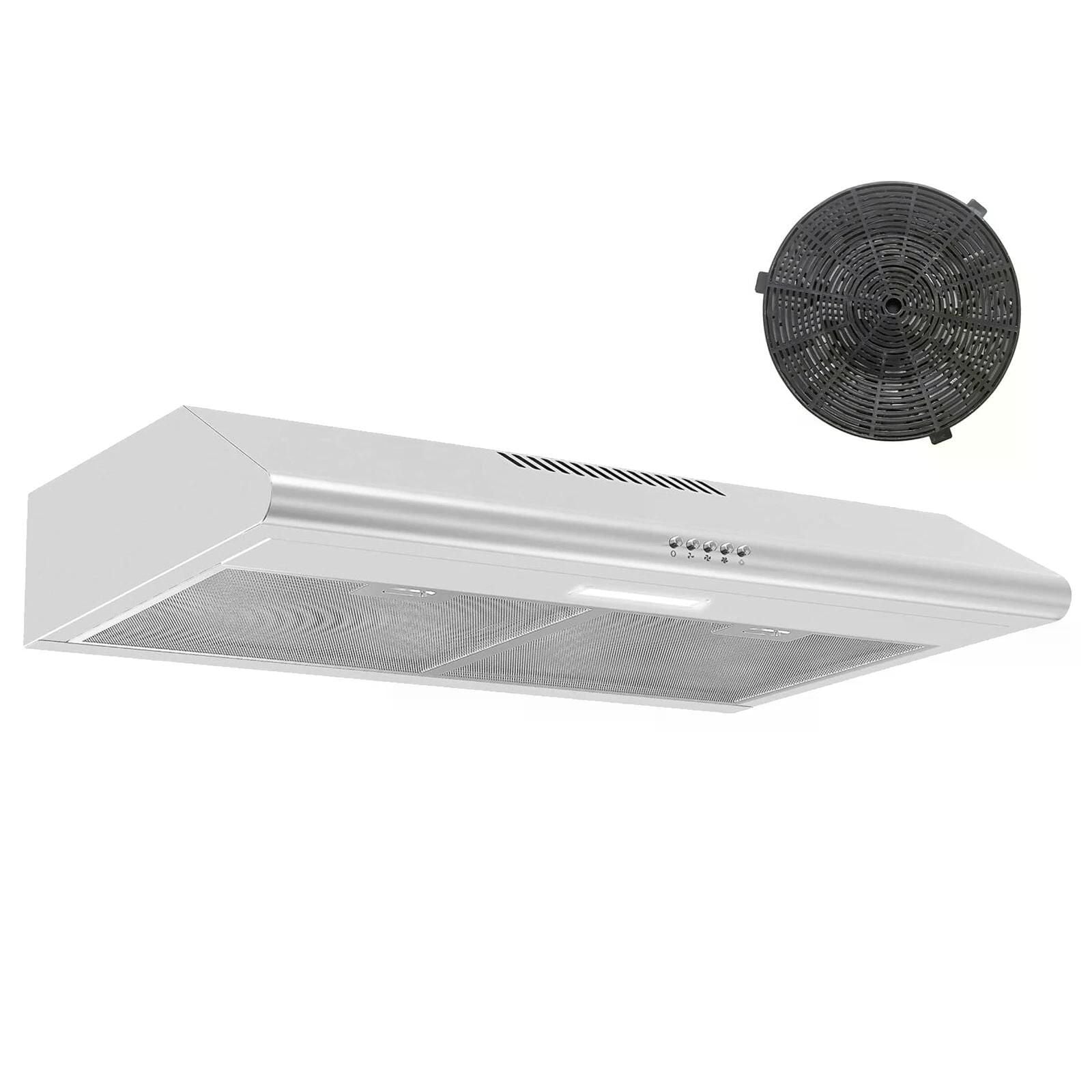 Under Cabinet Range Hood with LED Light and Dishwasher-Safe Filters