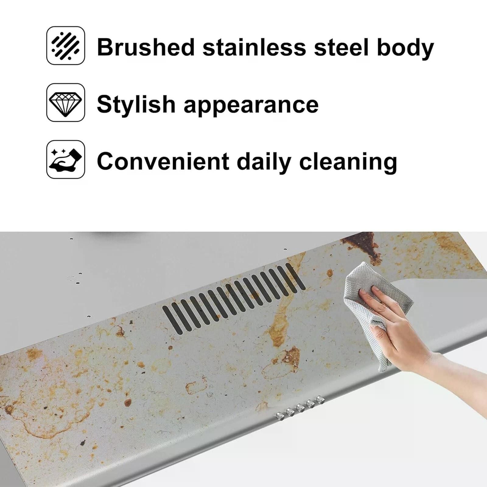 Under Cabinet Range Hood with LED Light and Dishwasher-Safe Filters