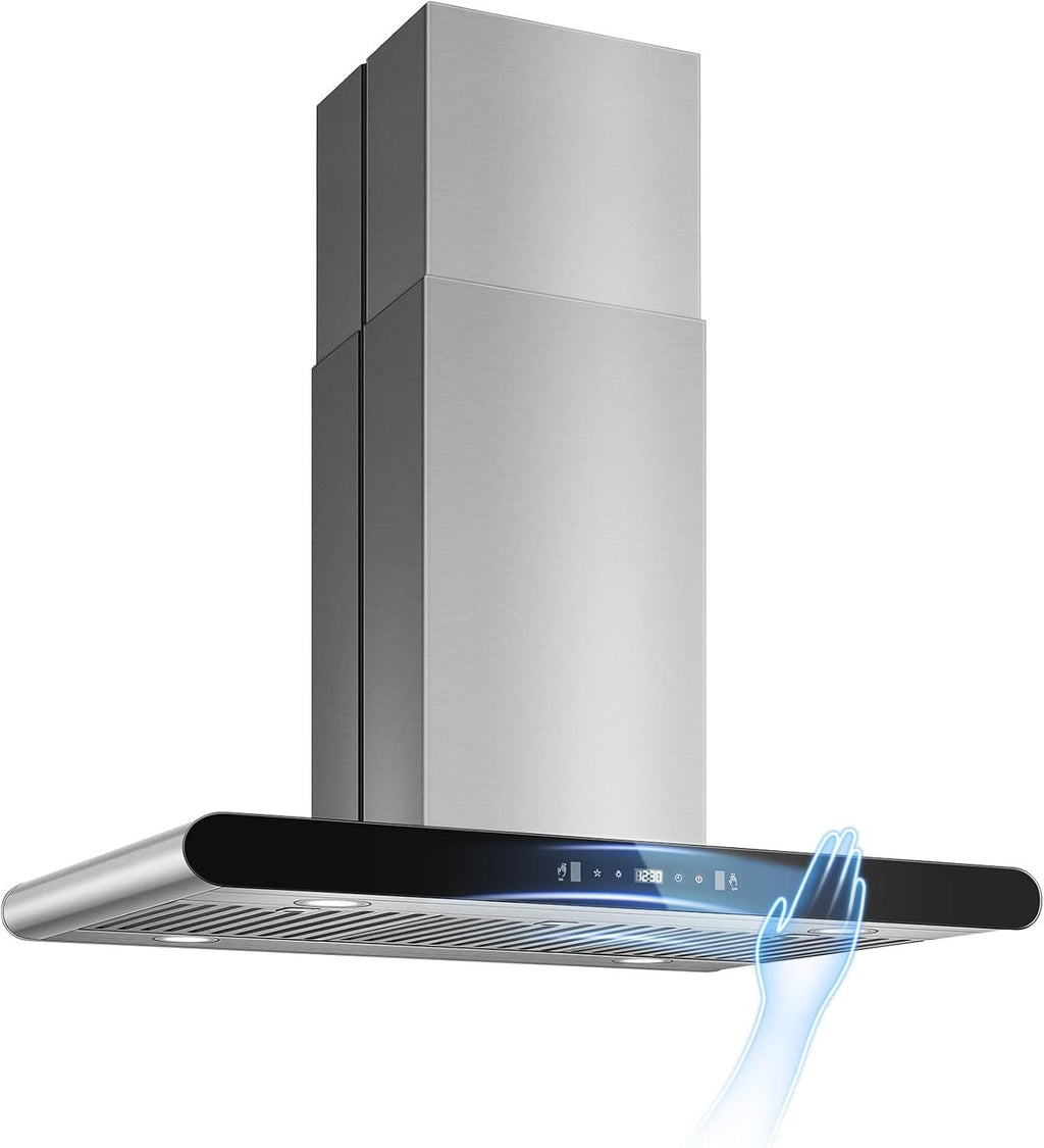 Dual-Side Touch & Gesture Controlled Island Range Hood with 700 CFM Suction