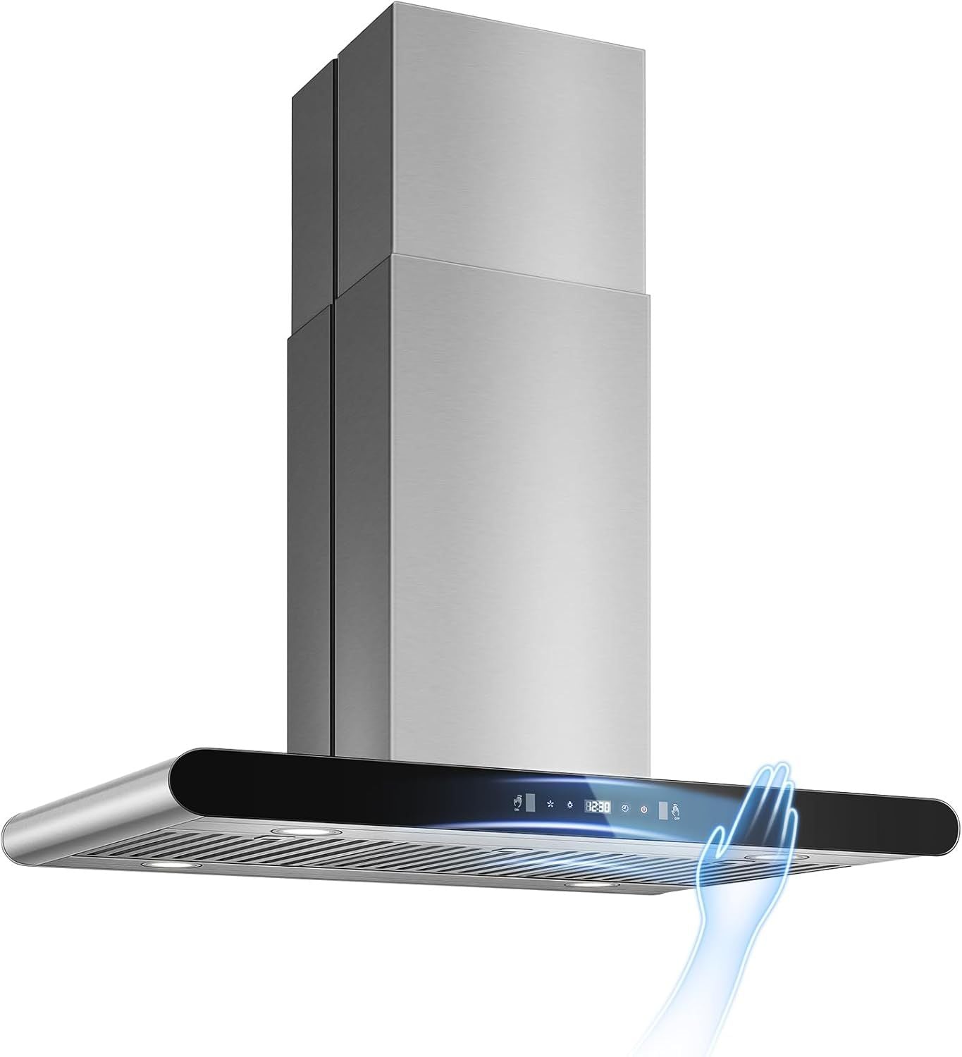 Dual-Side Touch & Gesture Controlled Island Range Hood with 700 CFM Suction