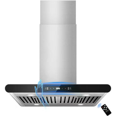 Dual-Side Touch & Gesture Controlled Island Range Hood with 700 CFM Suction