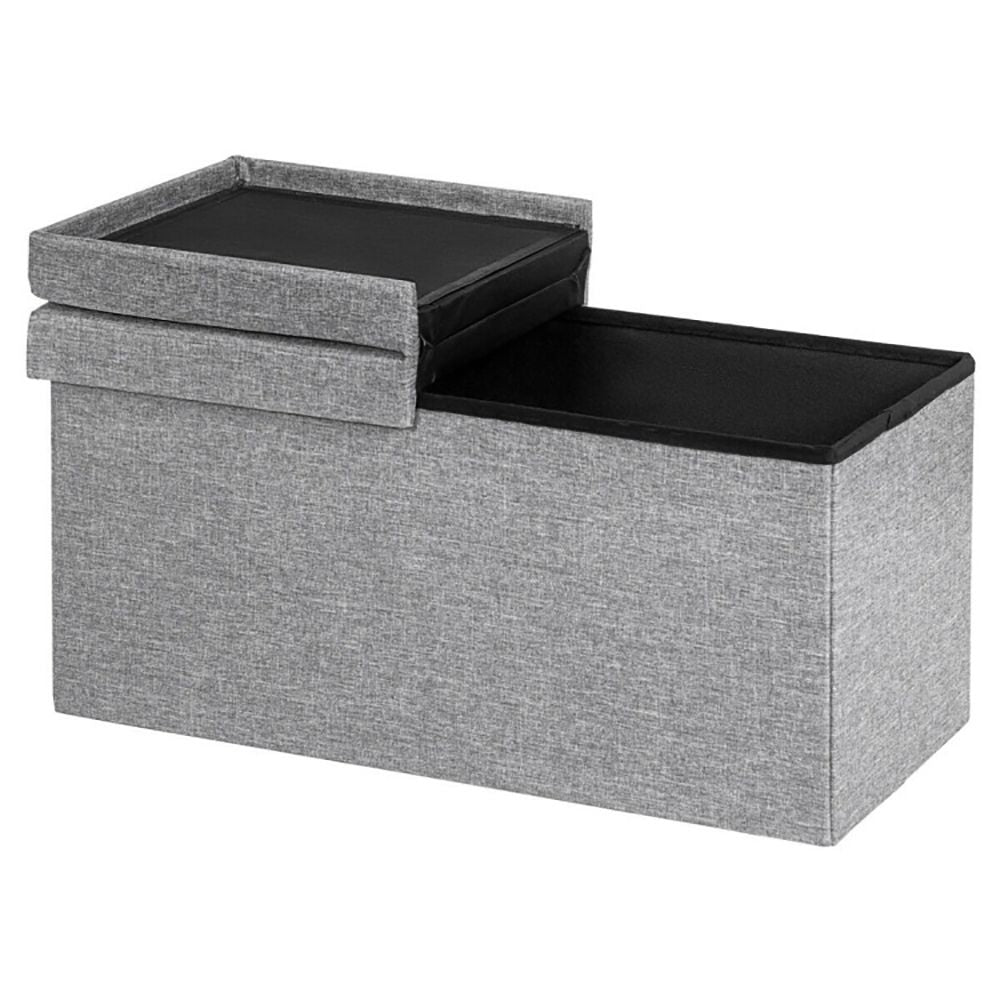 Folding Storage Ottoman with Convenient Lift Top