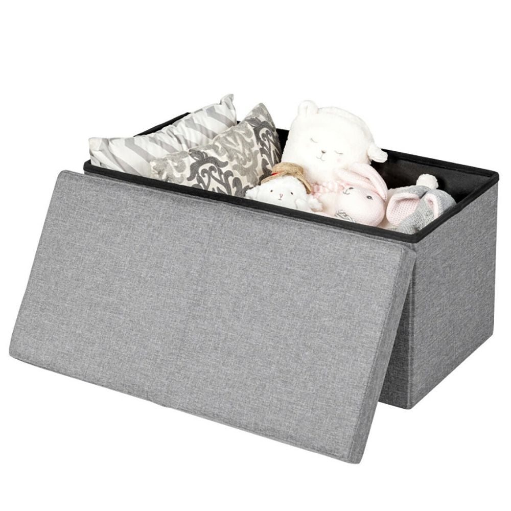 Folding Storage Ottoman with Convenient Lift Top