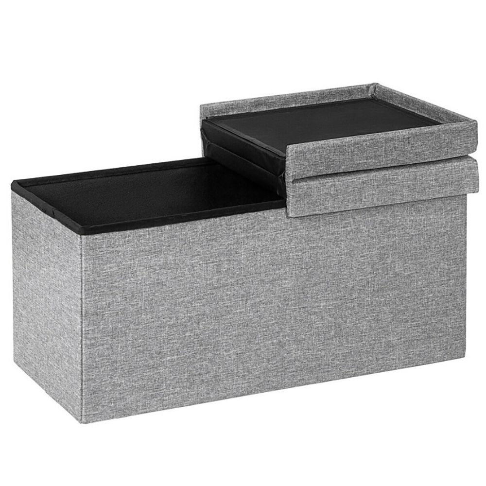 Folding Storage Ottoman with Convenient Lift Top