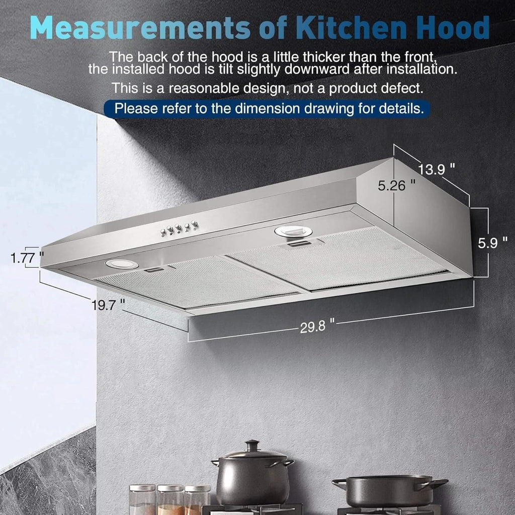 Under-Cabinet Range Hood With LED Lighting
