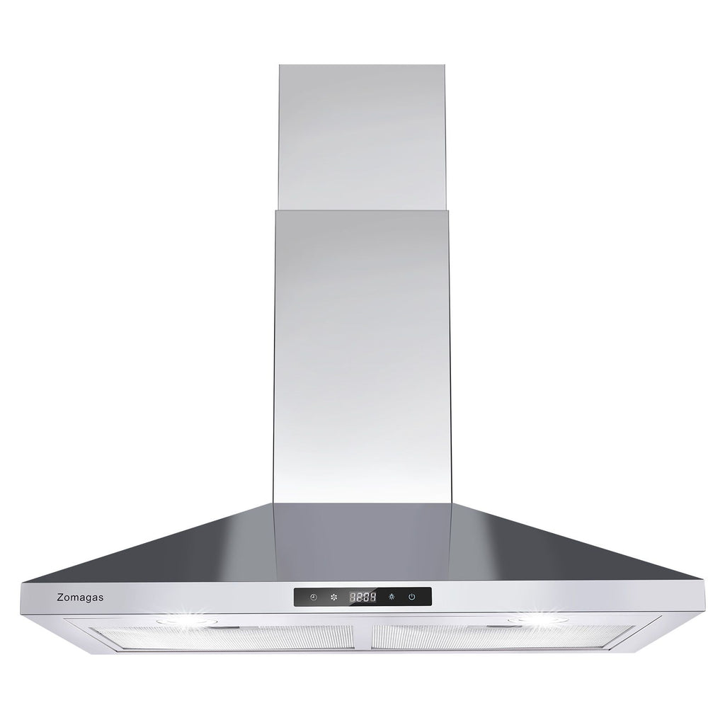 Wall Mounted Range Hood with Touch Control and LED Lighting