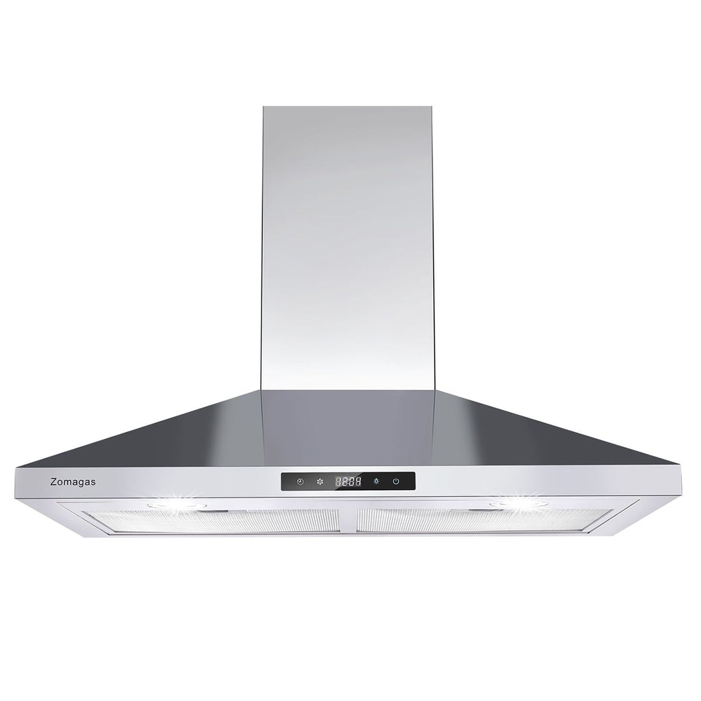 Wall Mounted Range Hood with Touch Control and LED Lighting