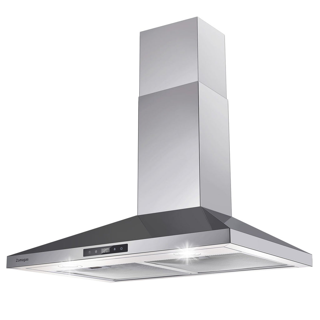 Wall Mounted Range Hood with Touch Control and LED Lighting