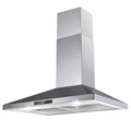 Wall Mounted Range Hood with Touch Control and LED Lighting