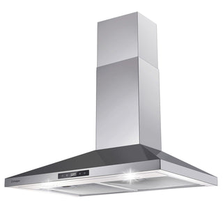 Wall Mounted Range Hood with Touch Control and LED Lighting