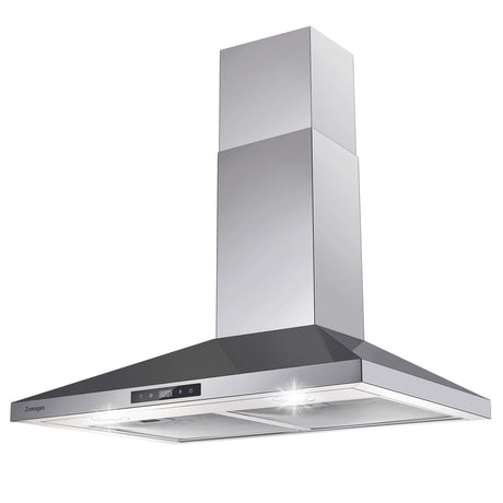 Wall Mounted Range Hood with Touch Control and LED Lighting