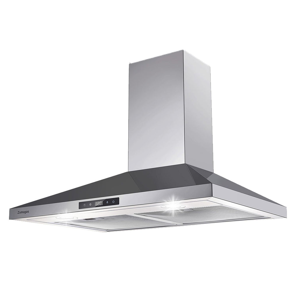 Wall Mounted Range Hood with Touch Control and LED Lighting