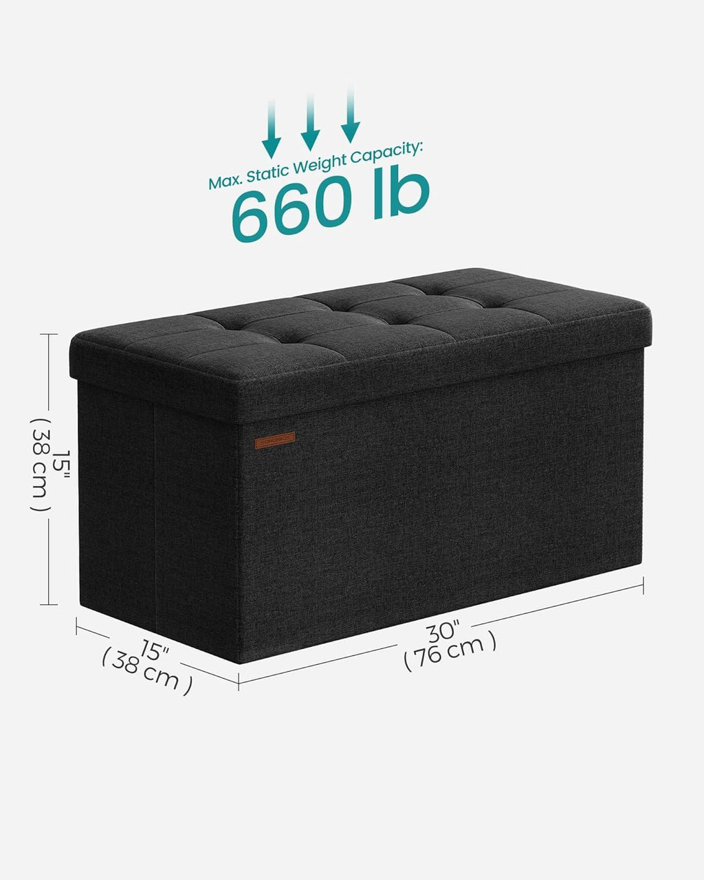 Convenient Storage Ottoman for Bed Sheets and Pillows