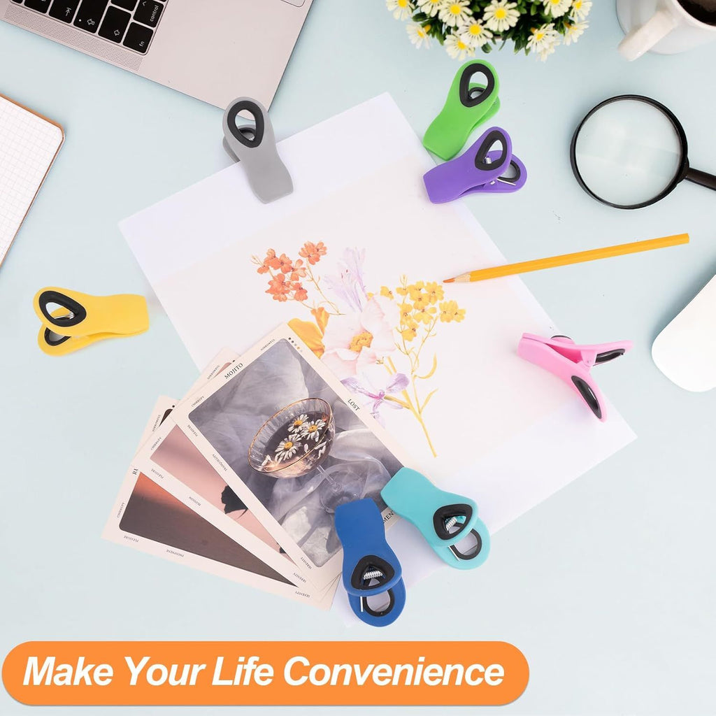Colorful Magnetic Clips for Bags, Notes, and Papers