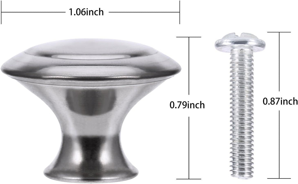 30 Pack Kitchen Cabinet Knobs - Round Silver Drawer, Dresser & Cabinet Pull Handles, everyday Hardwar