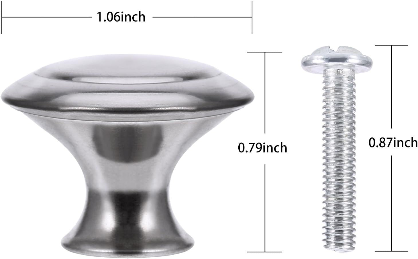 30 Pack Kitchen Cabinet Knobs - Round Silver Drawer, Dresser & Cabinet Pull Handles, everyday Hardwar