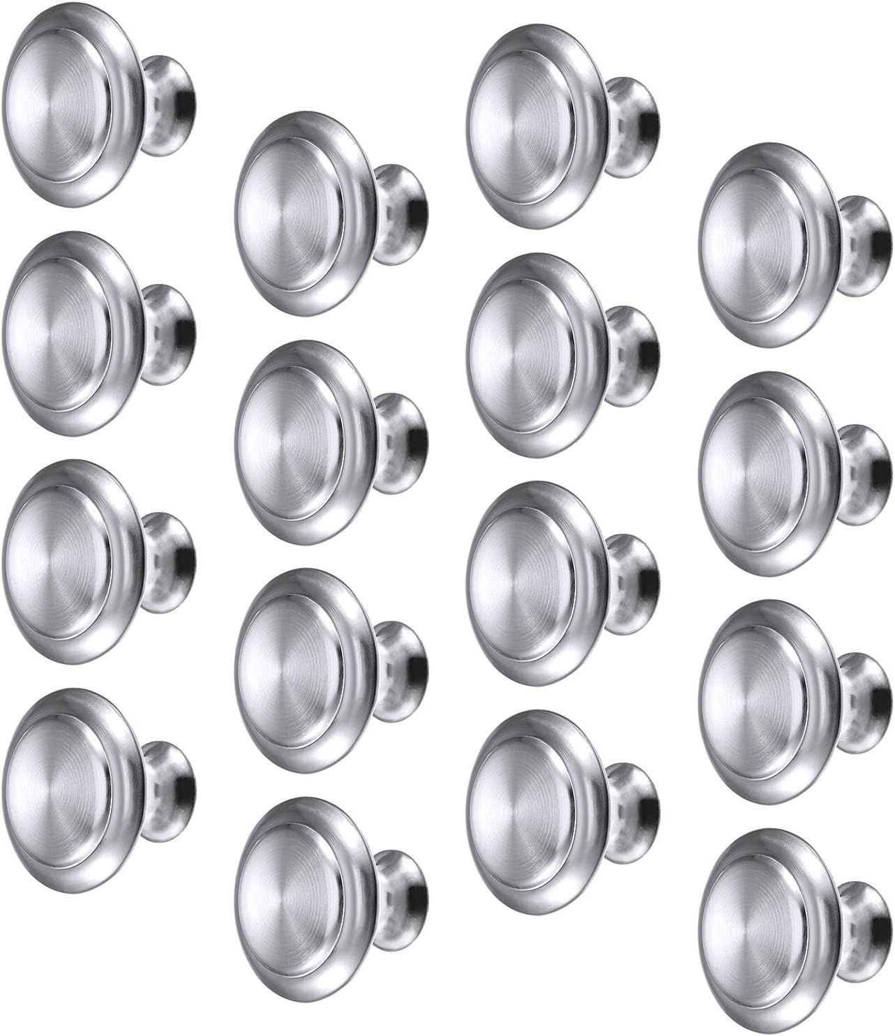 30 Pack Kitchen Cabinet Knobs - Round Silver Drawer, Dresser & Cabinet Pull Handles, everyday Hardwar