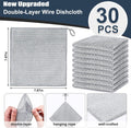 30-Pack Double-Layer Steel Wire Cleaning Cloths – Non-Scratch for Cookware