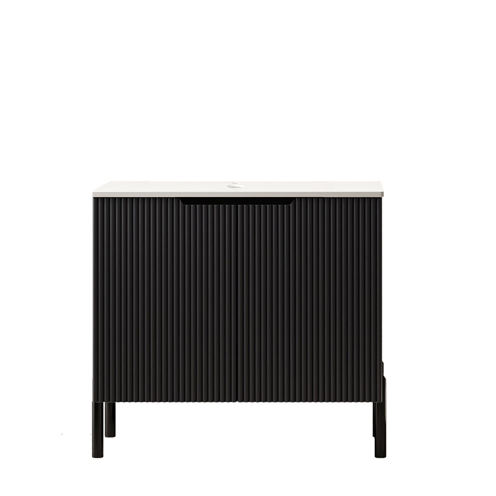 TURIO Freestanding Bathroom Cabinet with Carrara White Top