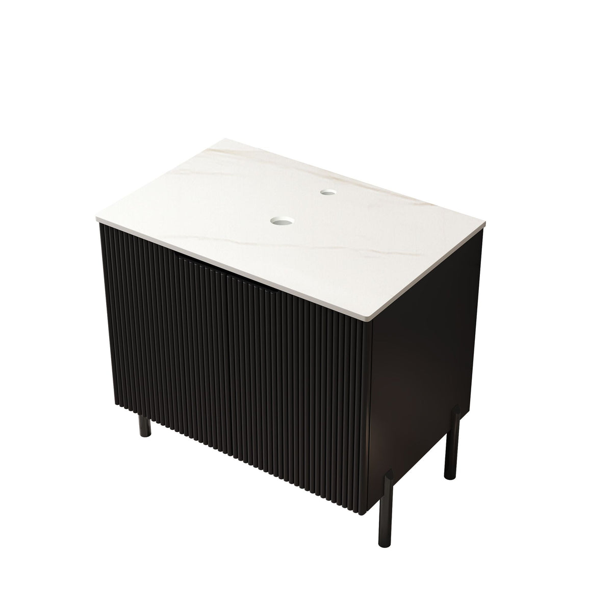 TURIO Freestanding Bathroom Cabinet with Carrara White Top