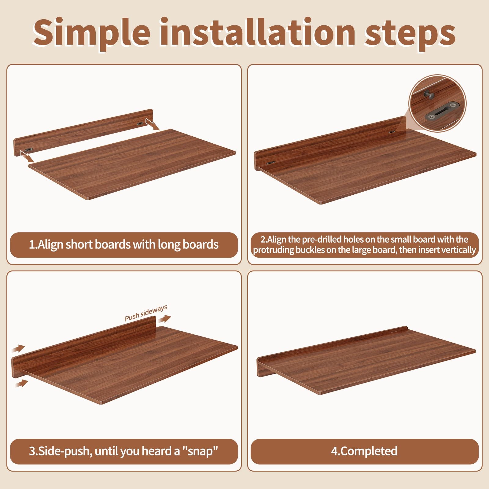 Premium MDF Wood Shelf Liners - Odor-Free & for Pantry Organization