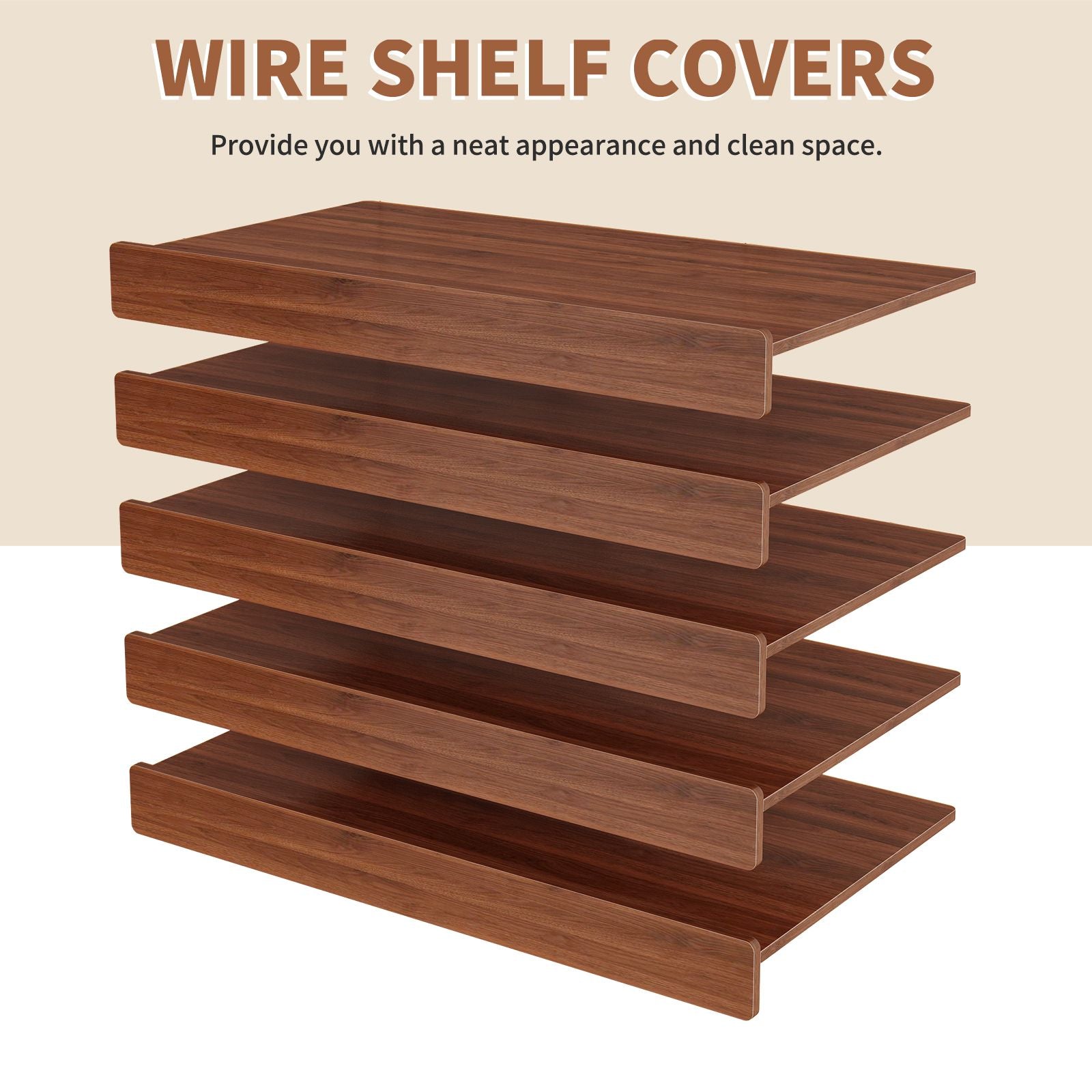 Premium MDF Wood Shelf Liners - Odor-Free & for Pantry Organization