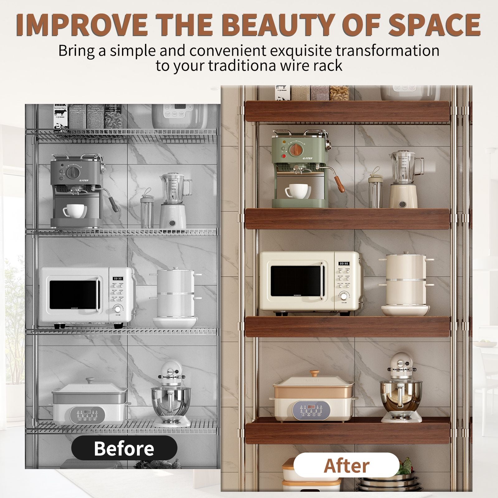 Premium MDF Wood Shelf Liners - Odor-Free & for Pantry Organization