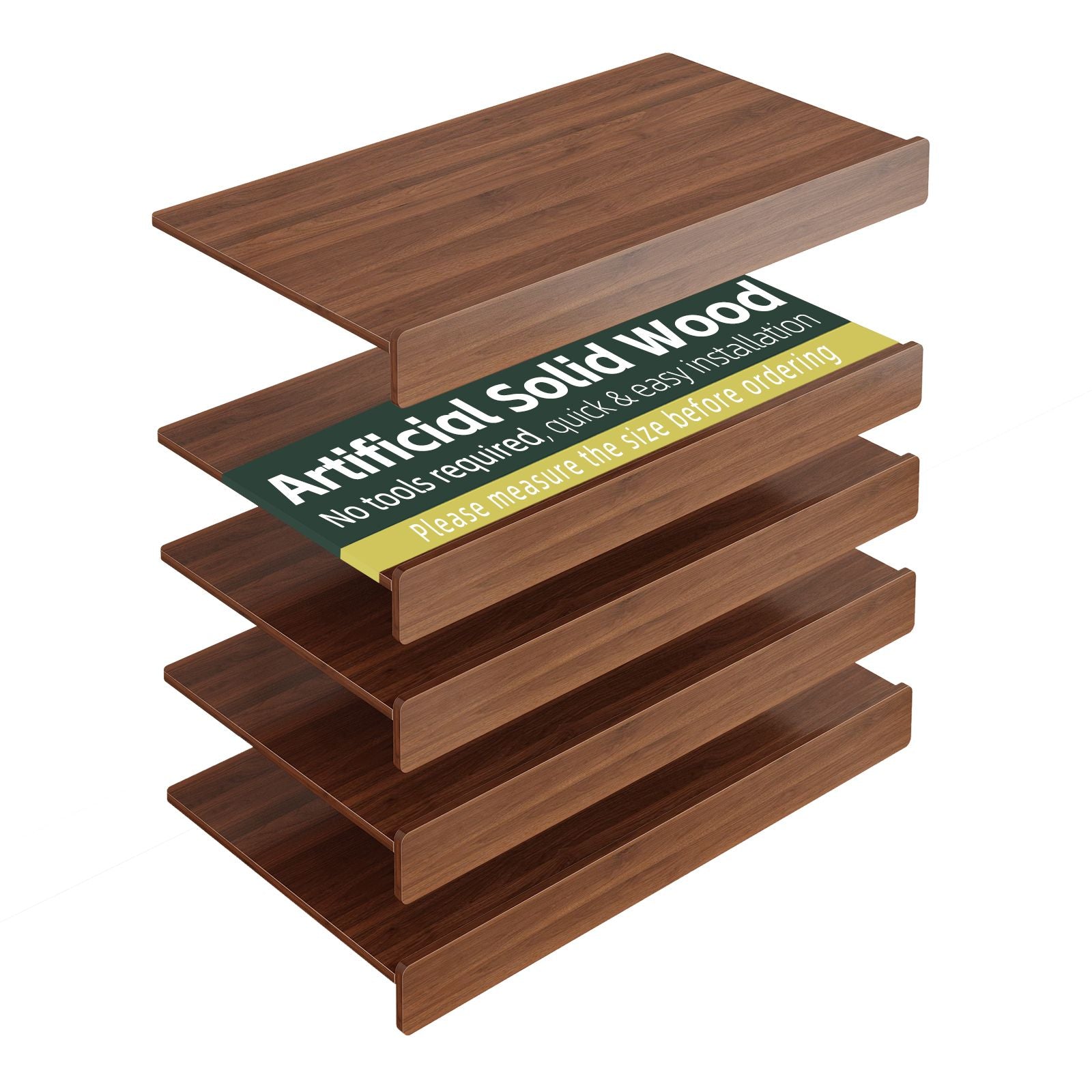 Premium MDF Wood Shelf Liners - Odor-Free & for Pantry Organization